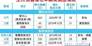 香港屯门新盘「御半山」短期内公布房价