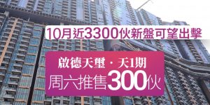 天第1期周六开售300个单位